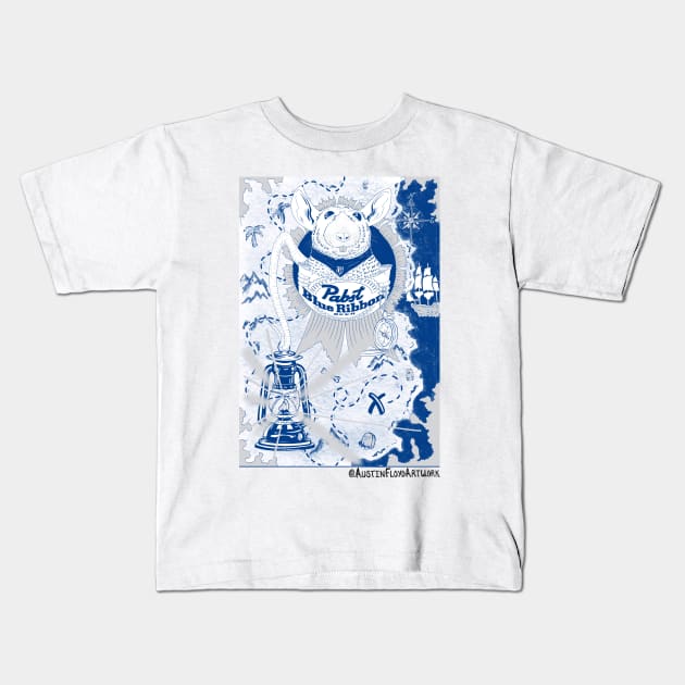 Pabst Blue Rats - Explorer Kids T-Shirt by Austin Floyd Artwork